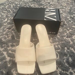 Zara Square toe block heels